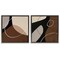 Stupell Industries Classic Abstract Neutral Shape 2 pc Framed Floater Canvas Wall Art Set Design by Patricia Pinto